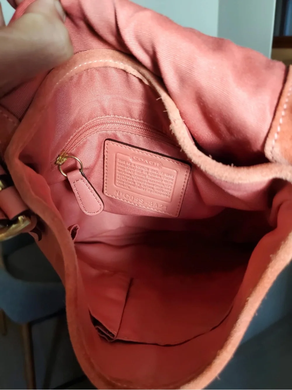 Coach Y2K SoHo Messenger Bag Coral Suede 8A21